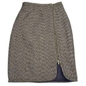 J. CREW Metallic Tweed Pencil Skirt Textured Party Holiday Work Sz 6 Purple Blue